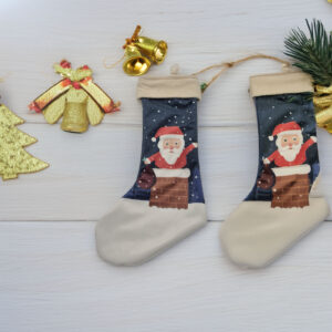 Alternative view of Προσωποποιημένη Χριστουγεννιάτικη κάλτσα Αγιος Βασίλης