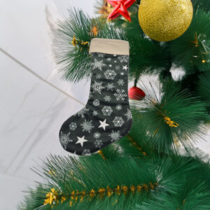 Alternative view of Προσωποποιημένη Χριστουγεννιάτικη κάλτσα πράσινα στολίδια