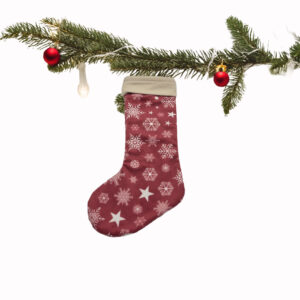Alternative view of Προσωποποιημένη Χριστουγεννιάτικη κάλτσα κόκκινα στολίδια