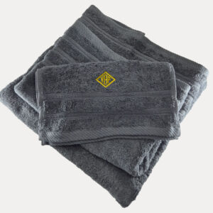 Alternative view of Προσωποποιημένη Πετσέτα  με κέντημα Γκρί Denim OEKO-TEX®