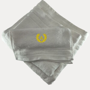 Προσωποποιημένη  Πετσέτα  Λευκή Stripes OEKO-TEX®