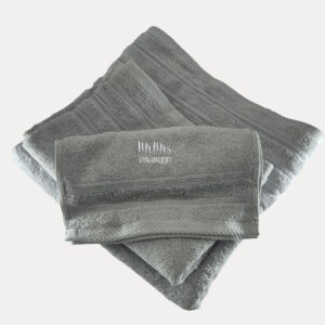 Alternative view of Προσωποποιημένη  Πετσέτα  με κέντημα  ΑνοιχτόΓκρί Denim OEKO-TEX®