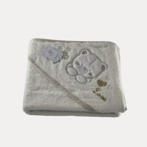 Alternative view of Προσωποποιημένο βρεφικό μπουρνούζι  με κέντημα & όνομα BEBE BEAR  μπέζ