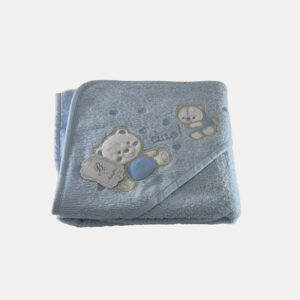 Alternative view of Προσωποποιημένο βρεφικό μπουρνούζι  με κέντημα & όνομα BEBE BEAR  γαλάζιο